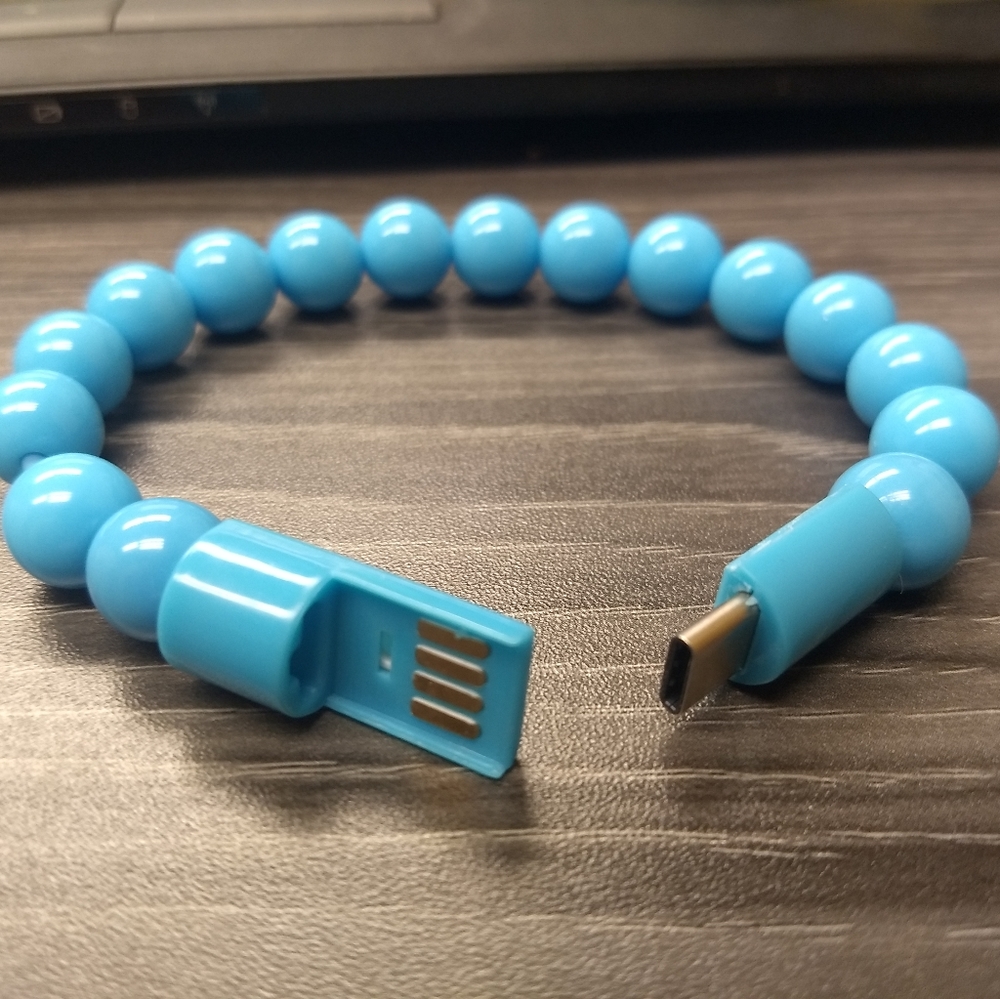 USB BRACELET -- USB-C 8pin connector Bead Jewelry
